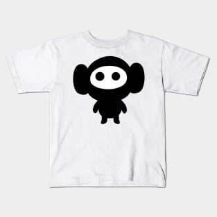 Kawaii Ninja Monkey Emoticon Kids T-Shirt